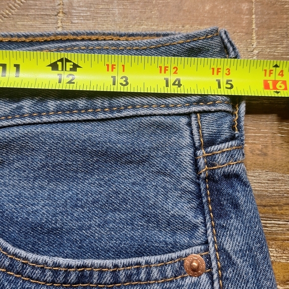 Levis 505 Jeans Men's Size 30x32(Tag 29x32) Medium Denim Blue Jean - Picture 5 of 6